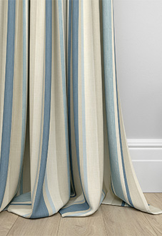 Laura Ashley Awning Stripe, Seaspray - Made to Measure Curtains